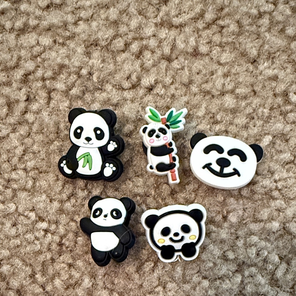 Jibbitz Panda Shoe Charms Set - Black and White stocking stuffer